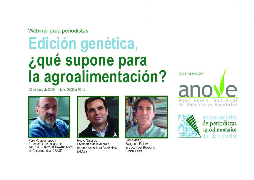 Webinar "Edición Genética: ¿Qué supone para la agroalimentación?"