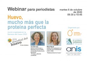 Cartel Webinar "Huevo: mucho más que la proteína perfecta"