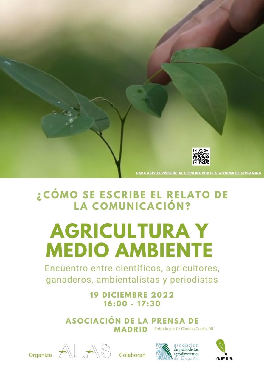 Agenda 19/12/2022 Jornada "Agricultura y Medio Ambiente: ¿Cómo se escribe el relato de la comunicación?"